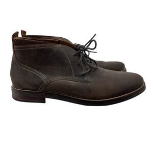 Cole Haan Mens 9.5 Boots Brown Leather Ogden Stitch Chukka Lace Up Ankle C23055
